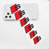 For Audi S Sport Car Wheels Brake Caliper Sticker 3D Decal Logo Decoration Black