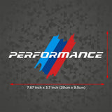 BMW M Performance Sport Car Door Bumper Windows Decorate 3D Sticker Decal White