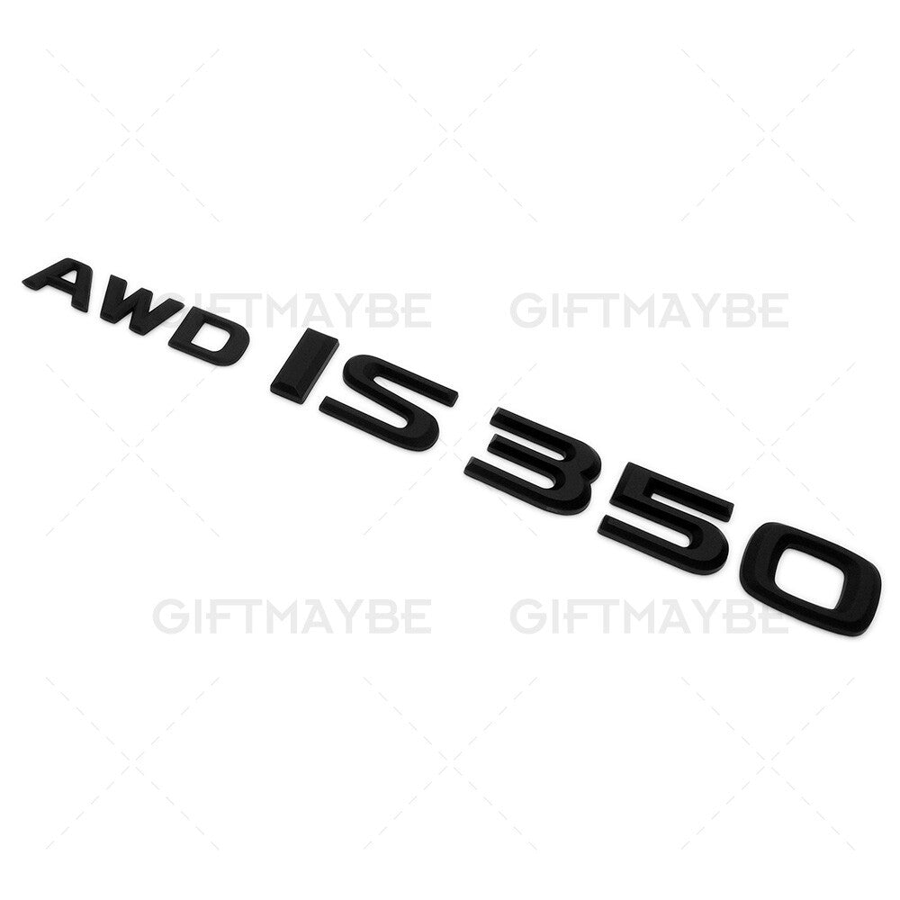 Lexus Trunk Matte Black AWD IS 350 Letter Logo Badge Emblem Car Replace F-Sport