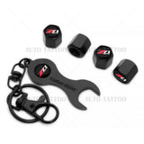 4pcs Hex Z71 4x4 Sport Car Tire Wheels Air Stem Dust Valve Cap Cover + Keychain