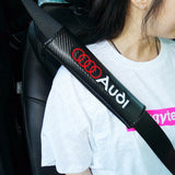 Audi Sport Car Carbon Seat Belt Cover Safety Shoulder Strap Cushion Pad Harness