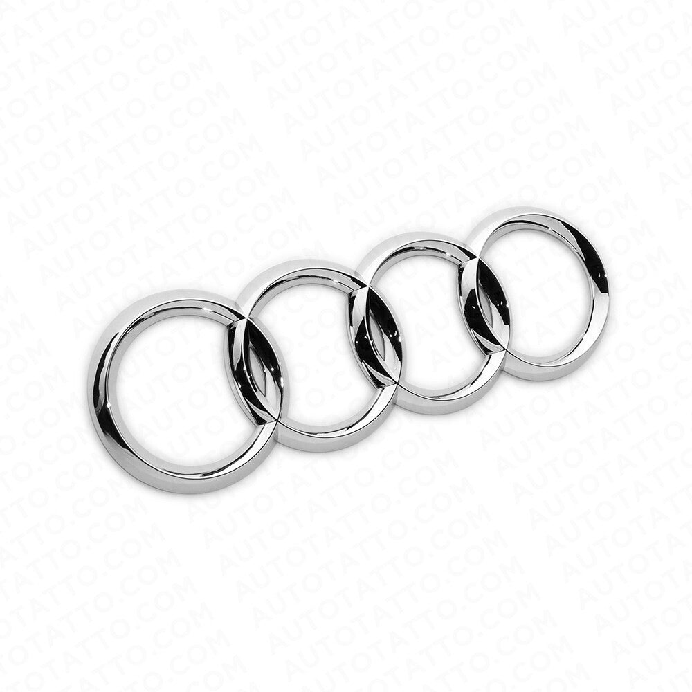 17-19 AUDI Q7 Chrome Rear Trunk Liftgate Rings Badge Logo Emblem Decorate Sport