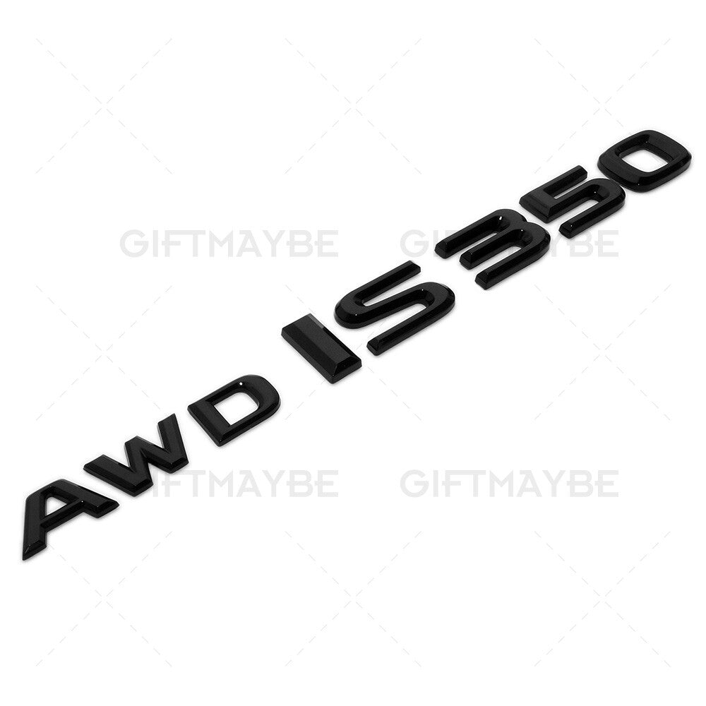 Lexus Trunk Gloss Black AWD IS 350 Letter Logo Badge Emblem Car Replace F-Sport