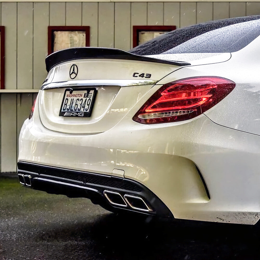 Carbon Fiber PSM Trunk Spoiler Wing 15-21 Mercedes W205 C Class 4dr AMG Sedan
