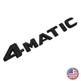 99-14 Mercedes 4 Matic Emblem 3D Trunk Logo Letter Sport Badge AMG - Gloss Black