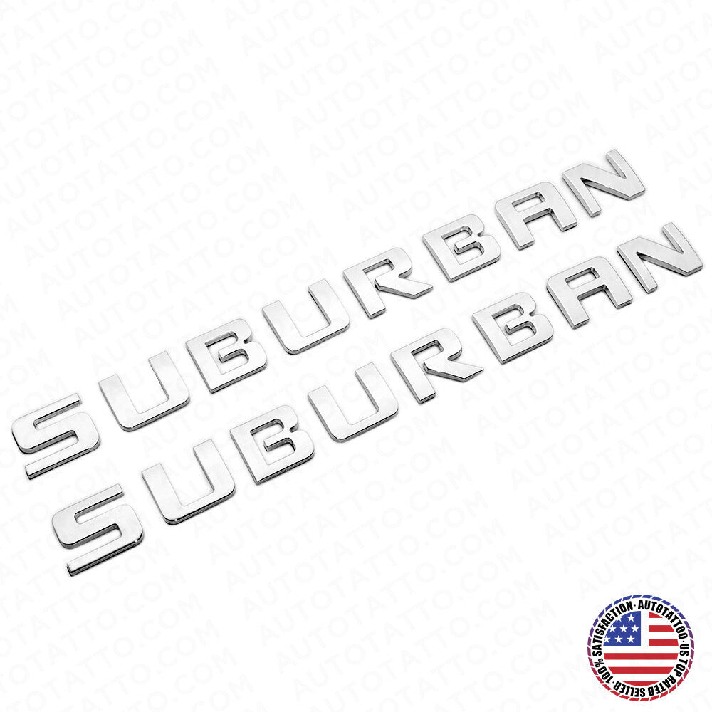 2x For Chevy Suburban Door Liftgate Logo Nameplates Letter 3D Badge Emblem LTZ