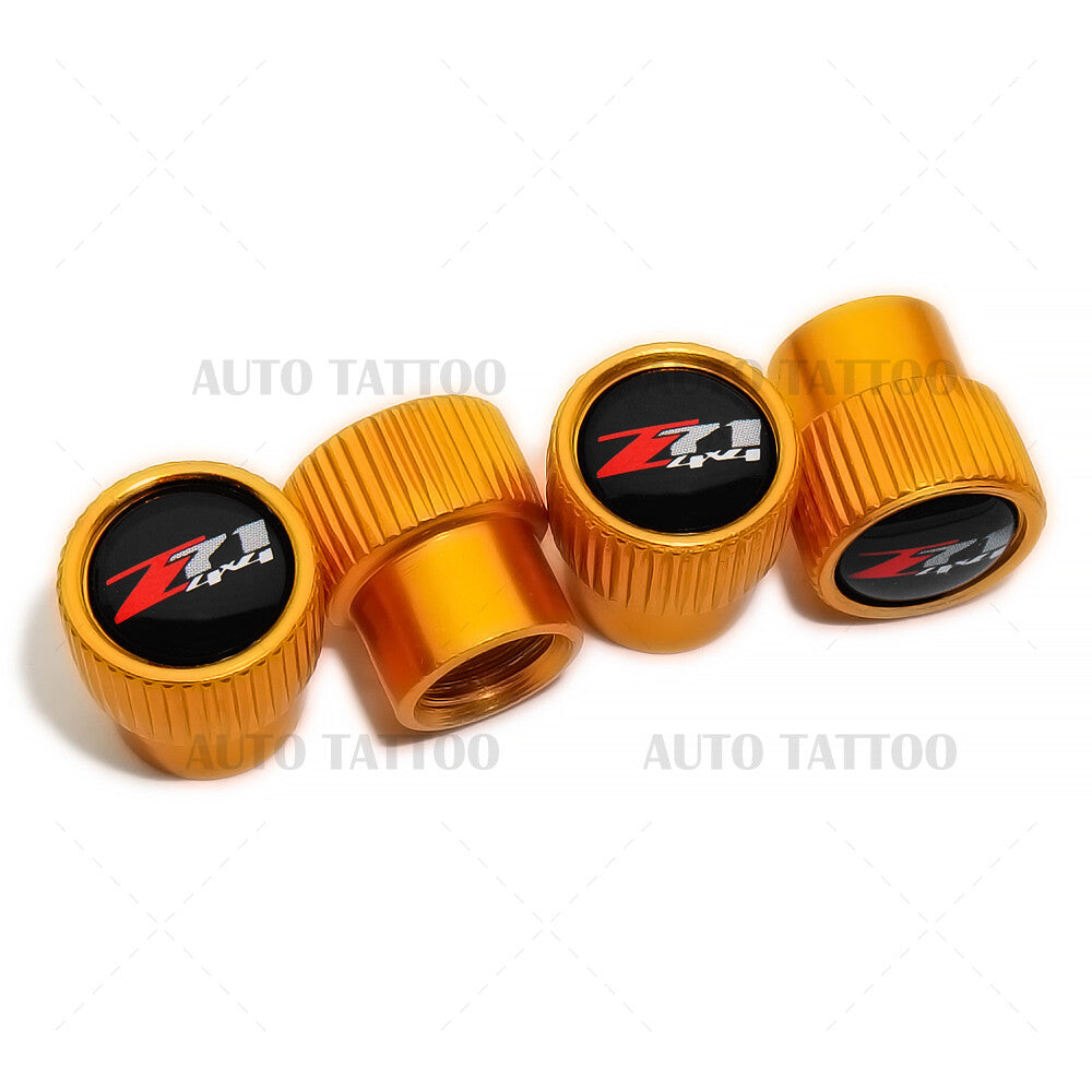 Chevy Z71 4x4 Roundel Car Wheels Tire Air Valve Caps Stem Dust Cover Truck Sport