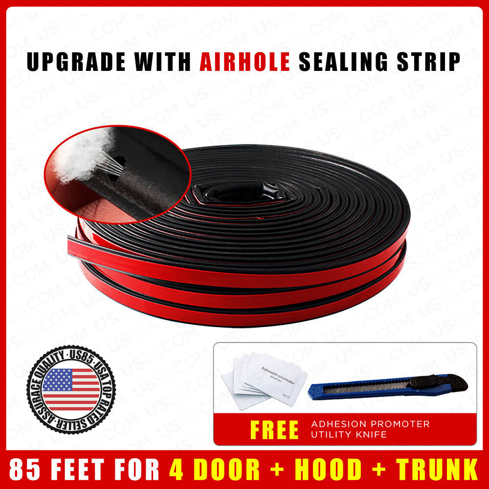 85ft Car Auto Rubber Weather Draft Seal Door Window Hood Trunk Noise Leak Strip