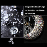 Crystal Bling Diamond Fragrance Mickey Fan Car Air Fresher Vent Perfume Clip