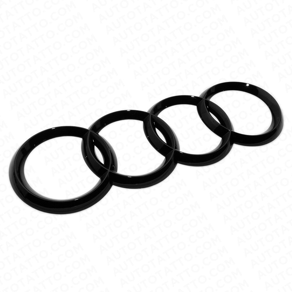 04-10 AUDI A8 S8 Q7 Gloss Black Trunk Lid Luggage Ring Sign Badge Logo Emblem