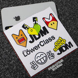 Personality Car Sticker JDM Mario Domo Love Heart Funny Cute 3D Decal Stripe