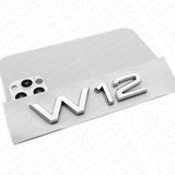 3x Set Audi Sport Car Fender Trunk W12 Marker Nameplate Emblem Logo Badge Chrome