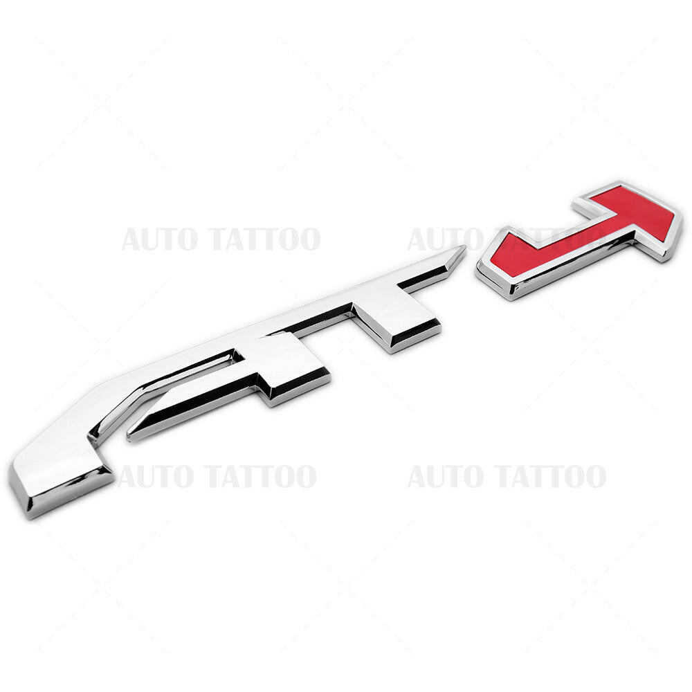 GMC Canyon Sierra AT4 Rear Tailgate Badge Logo Emblem Nameplate OEM Chrome Red