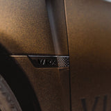 Blackout - Right / Left Fender GARNISH Badges Emblem Subie JDM Logo 15-21 W-R-X