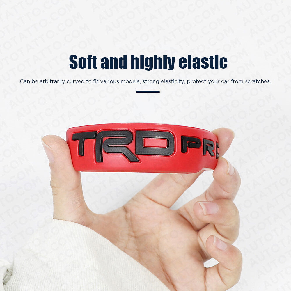 2x Mini TRD Pro Fender Door Tailgate Badge Logo Emblem Silicone Decoration Sport