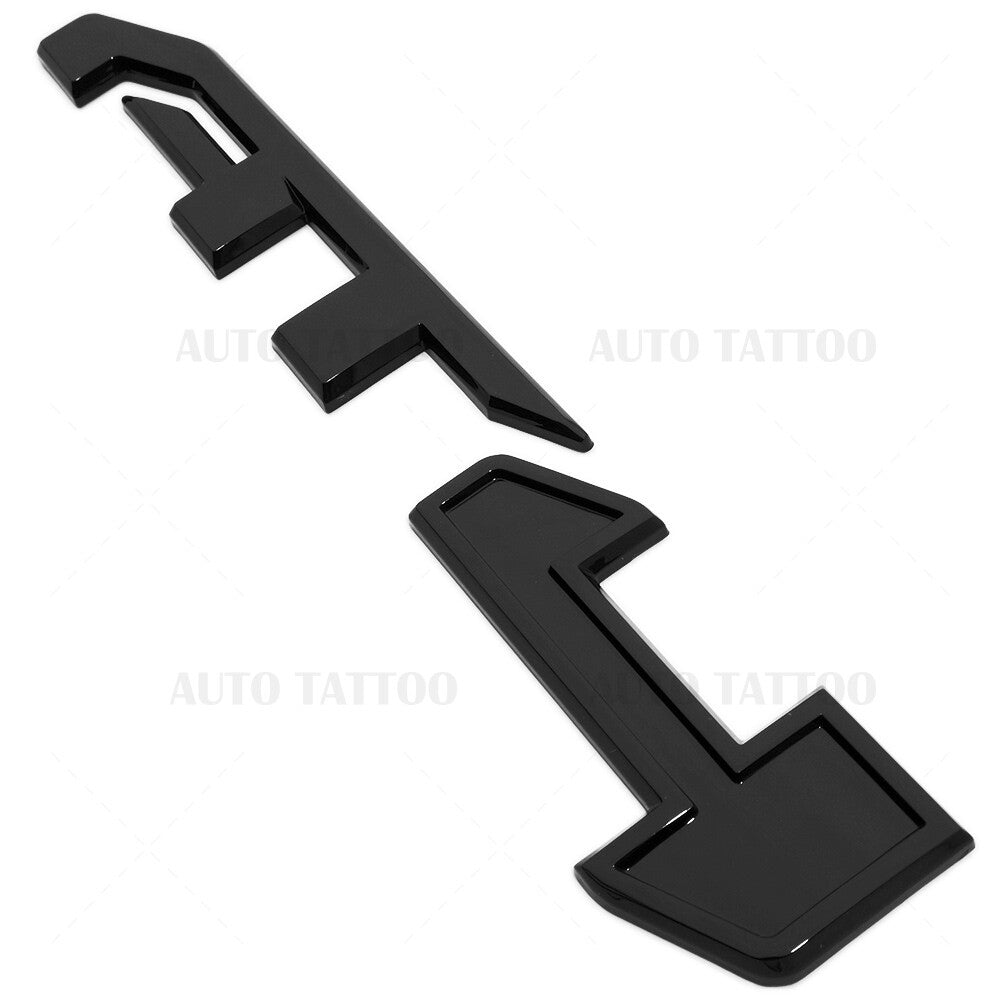 2x GMC Canyon Sierra AT4 Side Front Door Badge Logo Emblem Nameplate Gloss Black