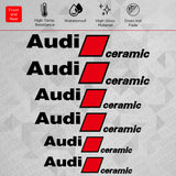 Audi Ceramic Sport Car Wheels Brake Caliper Sticker Decal Logo Decoration Black