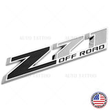 Chevy 09-21 Z71 Offroad Front Door Nameplate Logo Emblem Badge OEM Chrome Black