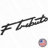 For Maserati Ghibli Levante Grecale Fender F Tributo Emblem Badge Matte Black