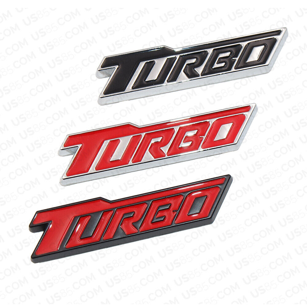 3D Fashion Metal Turbo Car Decal Badge Emblem Sticker for Auto Decoration