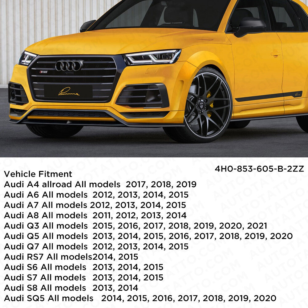 AUDI Gloss Black Front Grille Rings Sign Badge Logo Emblem Q3 Q5 SQ5 Q7 A6 A7 S7