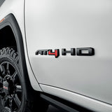 2020+ GMC Chevy HD Front Side Door Nameplates Letter 3D Emblem Gloss Black