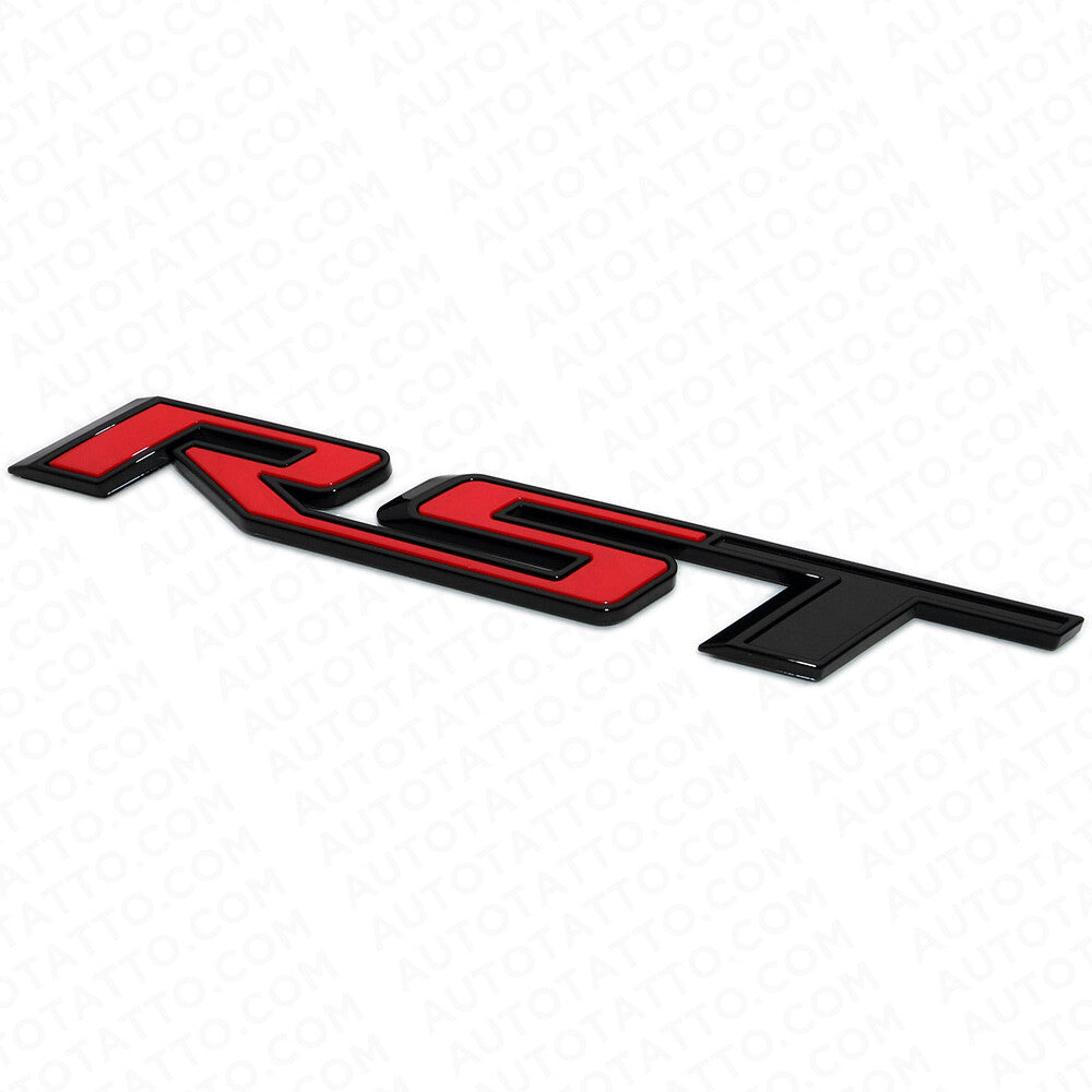 19-21 OEM Chevy Silverado Tailgate RST Letter Logo Emblem Badge 4x4 Black Red