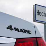 99-14 Mercedes 4 Matic Emblem 3D Trunk Logo Letter Sport Badge AMG - Gloss Black