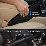 2x Leather Catch Caddy Car Seat Console Gap Filler Side Organizer Pocket Storage