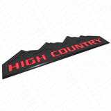 14-19 Chevy High Country Front Door Tailgate Letter Logo Emblem Badge Black Red