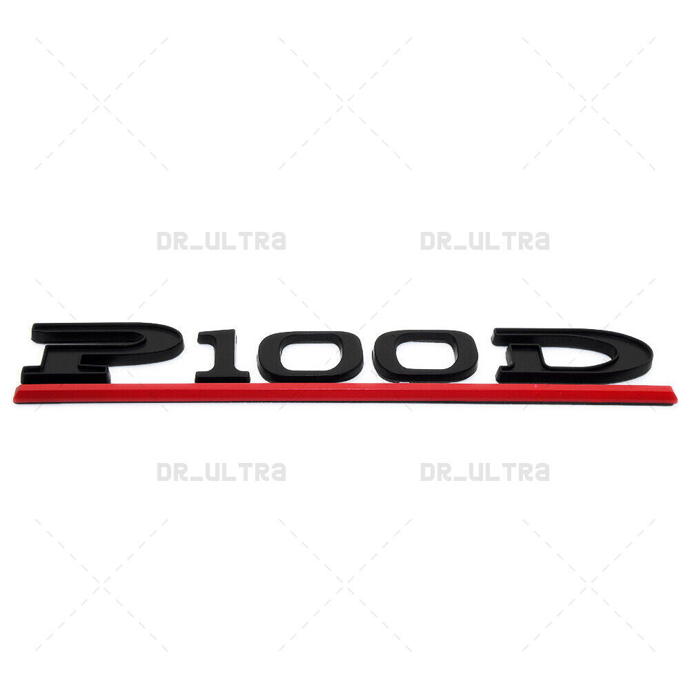 Tesla Liftgate P100D Performance Nameplate Logo Badge Emblem Sport Black Limited