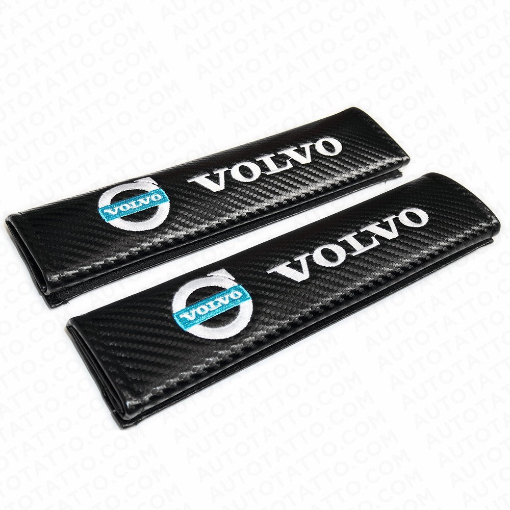 Volvo Sport Carbon Car Seat Belt Cover Safety Shoulder Strap Cushion Pad Harness