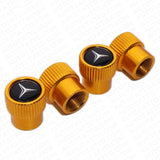 Mercedes-Benz Roundel Car Wheels Tire Air Valve Caps Stem Dust Cover AMG Sport