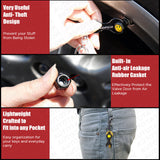 4pcs Hex GMC Tire Wheel Air Stem Dust Valve Caps Cover Wrench Keychain Keychain