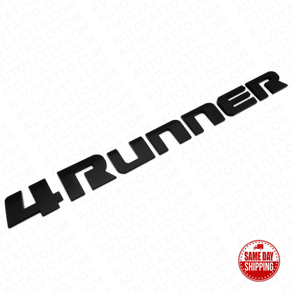 Matte Back 4Runner Liftgate Nameplate Emblem Badge Logo Tailgate Rear Letter