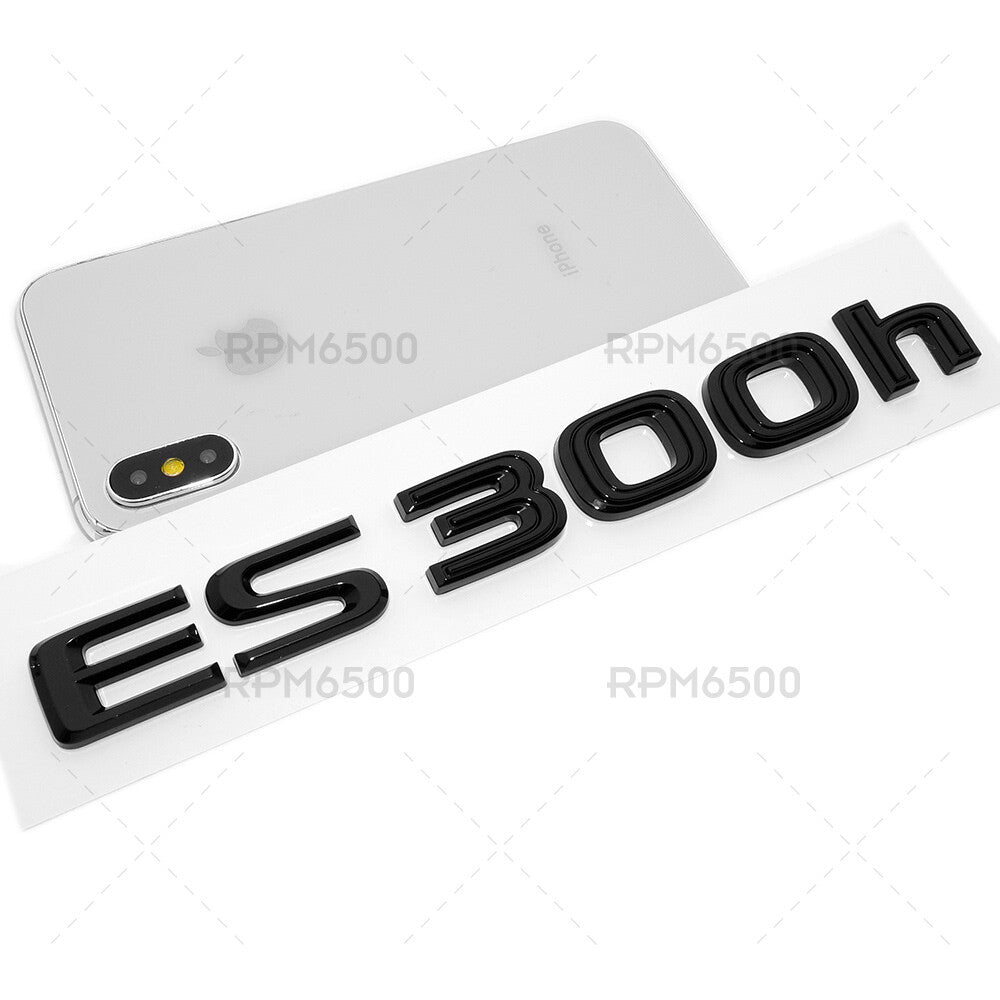 For Lexus Trunk Gloss Black ES 300h Letter Logo Badge Car Emblem Hybrid F-Sport