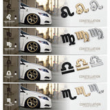 Universal 3D Fashion Metal 12 Constellations Car Decal Sticker Auto Decoration