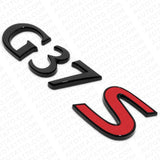 Infiniti G37s Rear Trunk Logo Letter Badge Emblem Nameplate Sport Gloss Black