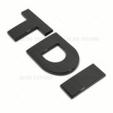Volkswagen TDI Rear Truck Boot Lid Nmaeplate Badge Emblem Black