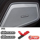 2pcs Dynaudio 50mm Aluminum Logo Emblem Car Door Speaker Badge Decal Replacement