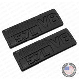 2x iFORCE 5.7L V8 Fender Door Badge Emblem For Toyota TRD PRO Sport Gloss Black