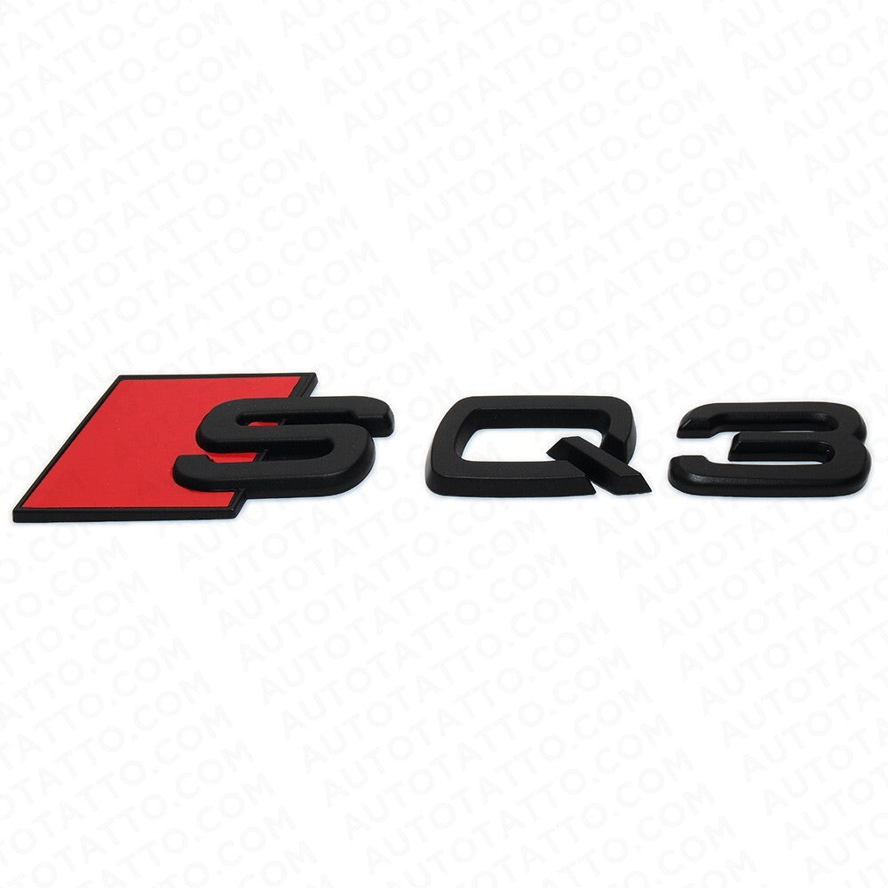 Audi SQ3 Matte Black Rear Letter Liftgate Nameplate Trunk Emblem Badge Sport
