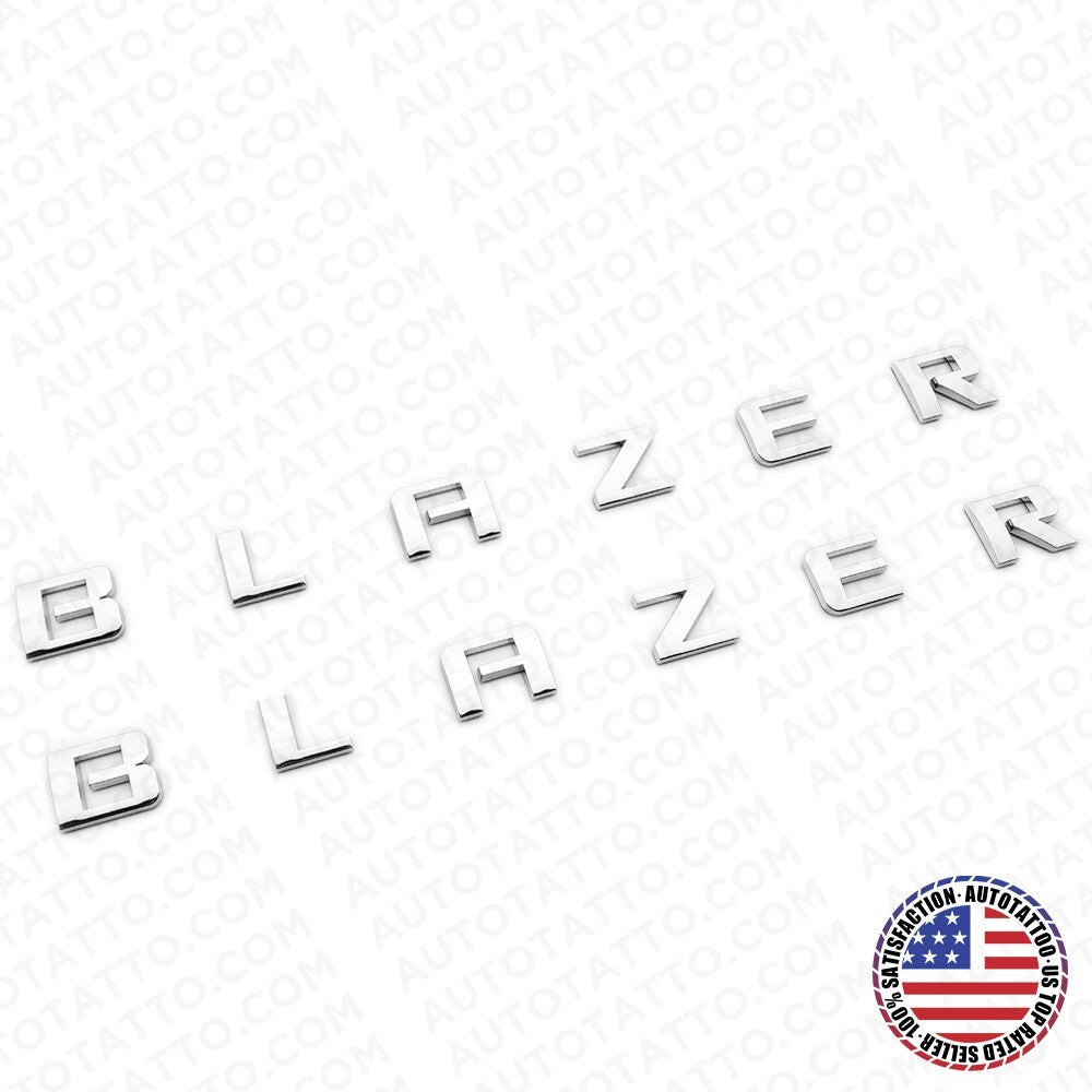2x 19-20 Chevrolet Blazer Front Side Door Letter Nameplate Badge Emblem Chrome