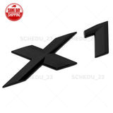 16-18 Gloss Black X1 Letter Logo Emblem Badge Rear Liftgate Nameplate M Sport