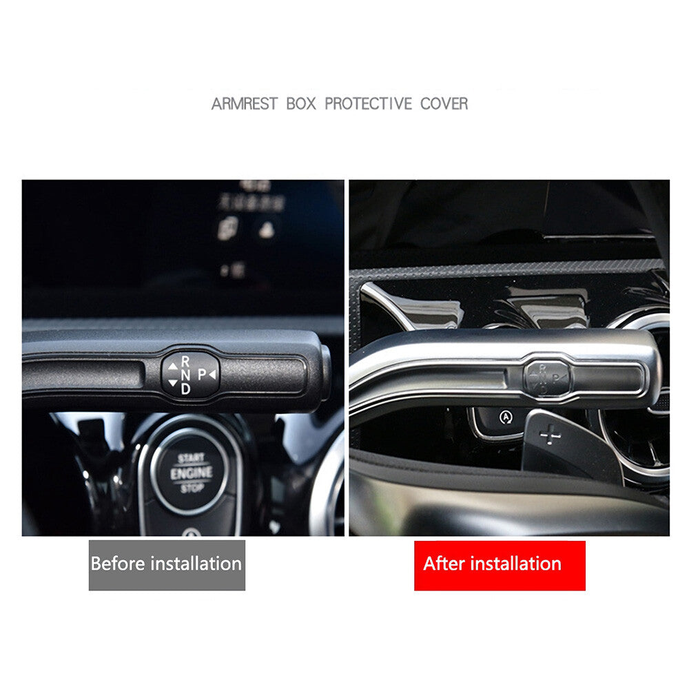 Mercedes A CLA GLA GLB Matte Silver Steering Wheel Shift Wiper Lever Cover Trim