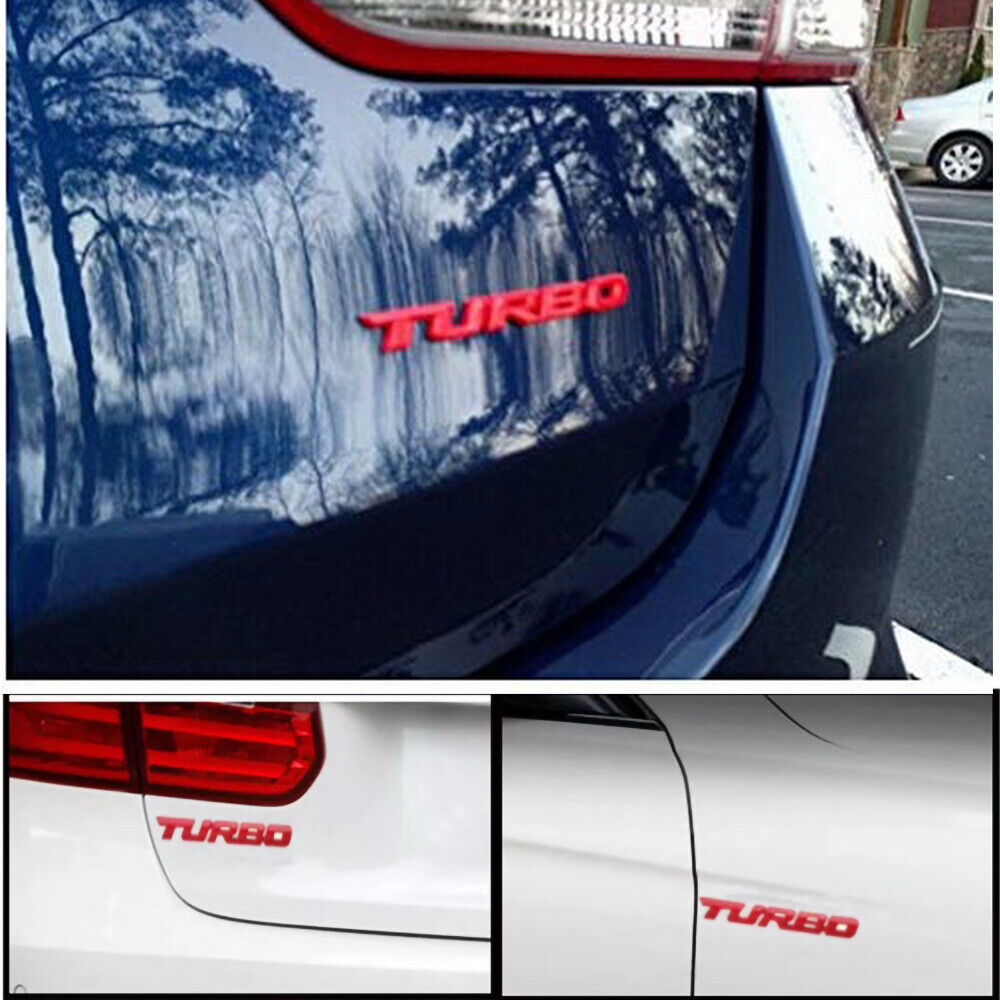 Universal 3D Fashion Waterproof Metal Turbo Car Decal Sticker Auto Decoration