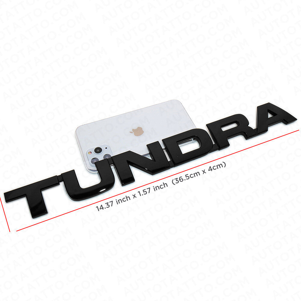 07-14 Gloss Black Tundra Letter Side Door Tailgate Nameplate Emblem Badge Logo