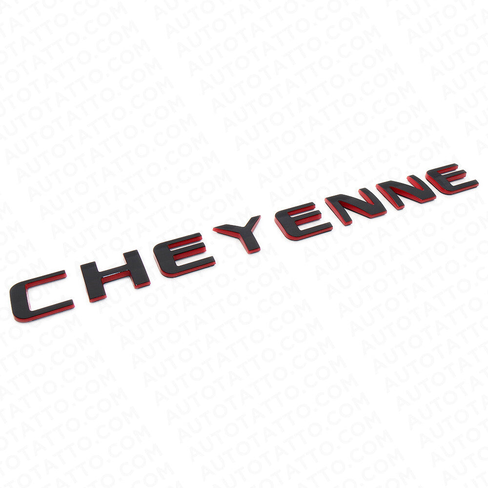2x For Chevy Cheyenne Door Tailgate Badge Logo Emblem Truck Black Red Redline