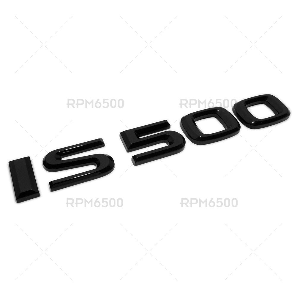 For Lexus Trunk Gloss Black IS 500 Letter Logo Badge Emblem Car Replace F-Sport