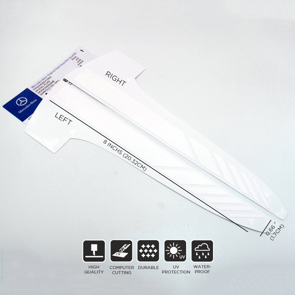 For New Mercedes Mirror Cover Trim Strip Sticker Vinyl Racing Decal AMG - White